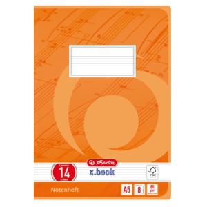 HAMELIN herlitz Notenheft Lineatur 14 DIN A5 8 Blatt (4008113321407)