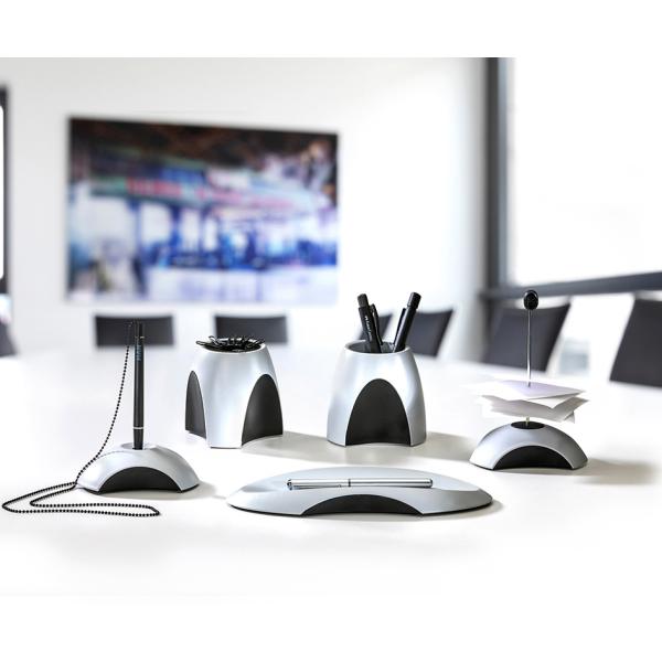 Zettelspieß DELTA, Polystyrol, lichtgrau/ schwarz HAN 1754-31 (4012473175426)