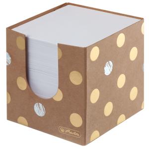 Zettelbox Pure Glam, 90 x 90 mm, braun herlitz 300005240 (4008110574387)