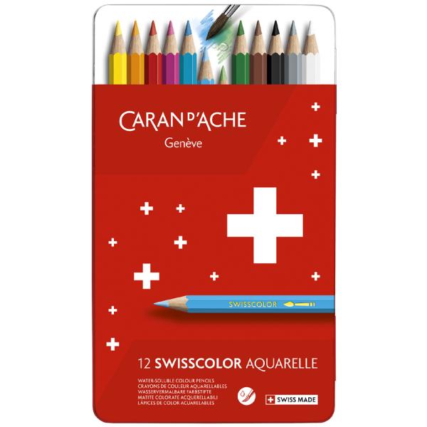 Buntstifte SWISSCOLOR Aquarelle, 40er Metalletui CARAN D'ACHE 1285.740 (7610186040481)
