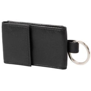 Mini-Geldbörse mit Metallemblem, Nappaleder, schwarz Alassio 42133 (4021068421336)