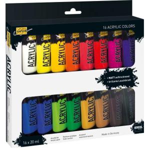 Acrylfarbe SOLO Goya Acrylic, 20 ml, 16er-Set KREUL 84172 (4000798841720)