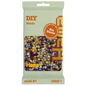 Bio midi, 'Mix 10 Farben', 1.000er Beutel Hama Bügelperlen 190-197 (0028178901974)
