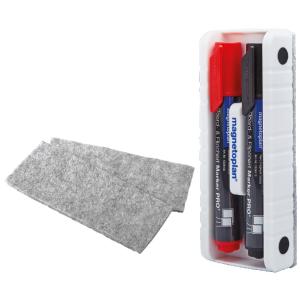 Magnetischer Tafellöscher mit 2 Boardmarkern magnetoplan 12290 (4013695030081)