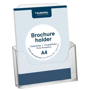 Tisch-Prospekthalter, A4 hoch, 1 Fach, glasklar EUROPEL 350074 (8713931500748)