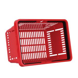 Einkaufskorb mit Tragegriffen, 22 Liter, rot METO 9231329 (4023218570192)