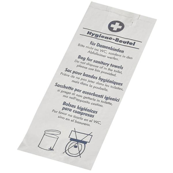 Papier-Hygienebeutel, bedruckt, weiß PAPSTAR 12376 (4002911123768)