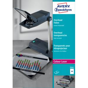 OHP-Folien, A4, klar, extrem hitzestabil AVERY Zweckform 3561 (4004182035610)