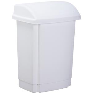 Schwingdeckel-Abfalleimer, 25 Liter, silber plast team 13410803 (5706773134175)