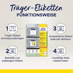 5 Avery Zweckform Träger-etiketten 8003-5 Weiß 160,0 X 220,0 Mm (4004182335000)