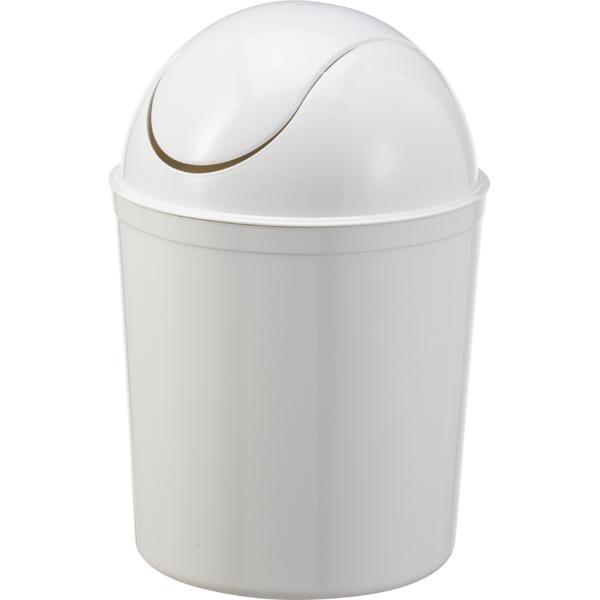 Schwingdeckel-Abfalleimer, 5 Liter, weiß plast team 13450800 (5706773134526)
