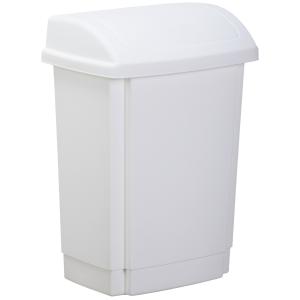 Schwingdeckel-Abfalleimer, 15 Liter, silber plast team 13460803 (5701922134600)