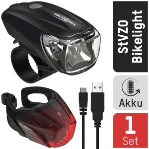 Fahrrad-LED-Beleuchtungs-Set Bikelight Combo, 40 Lux ANSMANN 1600-0254 (4013674148714)