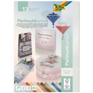 Perlmuttkarton, (B)250 x (H)350 mm, 250 g/ qm, 13 Blatt folia 719409 (4001868078961)