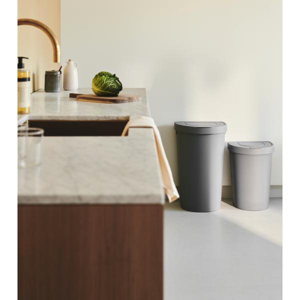 Abfalleimer SEATTLE, 10 Liter, silber plast team 13570802 (5707672746605)