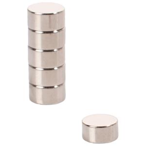 Neodym-Haftmagnet, rund, Maße: 10 x 5 mm, silber pavo 8014873 (8717448014873)