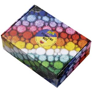 Pompons-Mix Glitter Jumbobox, 300 g, sortiert folia 50339 (4001868136494)