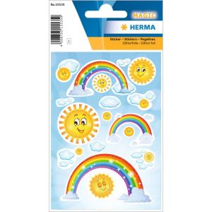 Sticker MAGIC 'Rainbow', aus Folie, beglimmert HERMA 15535 (4008705155359)
