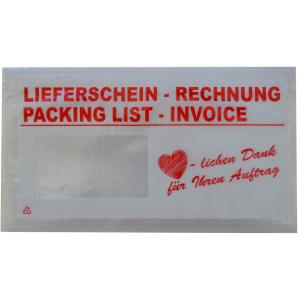 Lieferscheintasche, DIN C5, mit Aufdruck dm-folien (78910012)