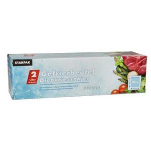 Gefrierbeutel 1 L LLDPE-Folie transparent 100 Stück Verschlussclips PAPSTAR 14157 (4002911141571)