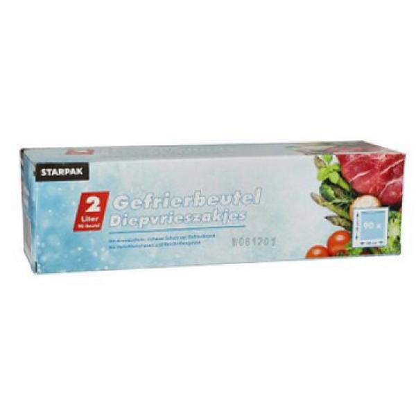 Gefrierbeutel 6 L LLDPE-Folie transparent 45 Stück Verschlussclips PAPSTAR 14159 (4002911141595)