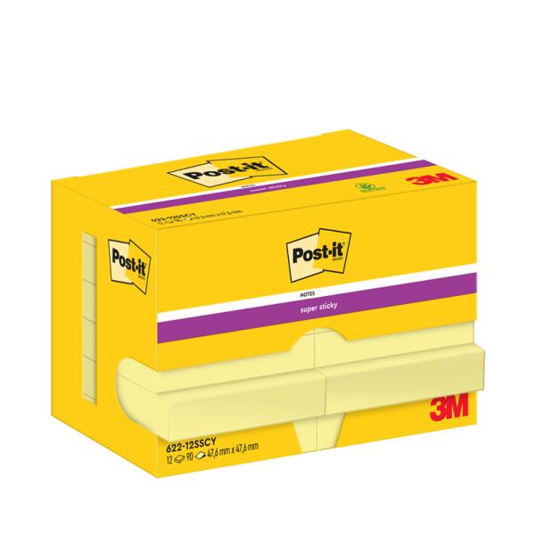 Super Sticky Notes Haftnotizen, 127 x 76 mm Post-it 655-12SSCY (4064035065850)
