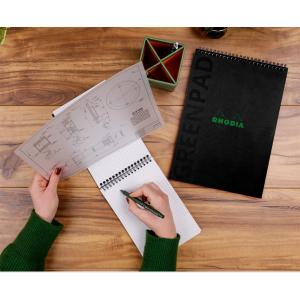 Spiralnotizblock GREENPAD, DIN A5+, liniert, schwarz RHODIA 119929C (3037921199299)