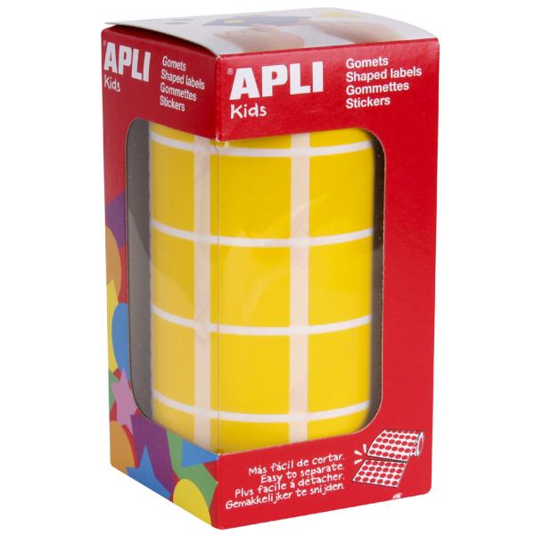 APLI Kids Sticker Creative 'Quadrat', auf Rolle, gelb APLI kids 4875 (8410782048756)