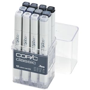 Marker classic, 12er Grau Set 'CG', kalte Grautöne COPIC 20075151 (4511338063347)