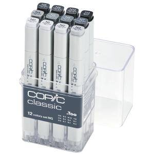 Marker classic, 12er Grau Set 'NG', neutrale Grautöne COPIC 20075152 (4511338063323)