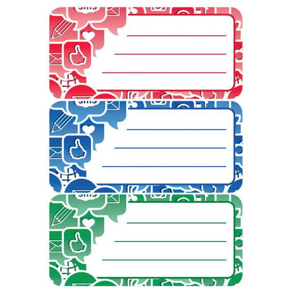 Buchetiketten 'Social Icons', 76 x 35 mm HERMA 5561 (4008705055611)