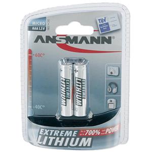EXTREME LITHIUM Micro AAA (FR03), 1, 5V, 2er-Blister ANSMANN 5021013 (4013674003747)