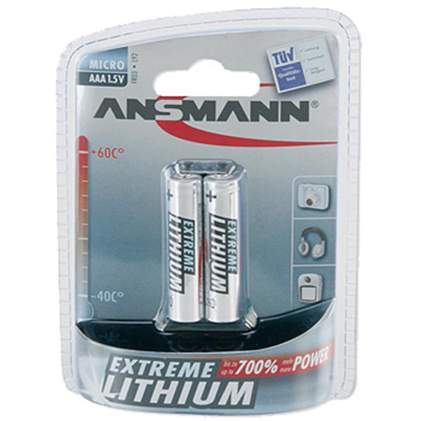 EXTREME LITHIUM Micro AAA (FR03), 1, 5V, 2er-Blister ANSMANN 5021013 (4013674003747)