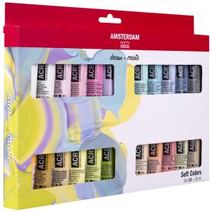 ROYAL TALENS Acrylfarbe AMSTERDAM Weiche Farben, 24 x 20 ml Royal Talens 17820524 (8712079539085)