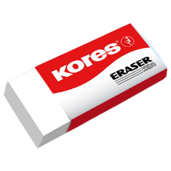 Kunststoff-Radierer 'KE20', (B)60 x (T)21 x (H)10 mm Kores RG40201 (9023800402011)