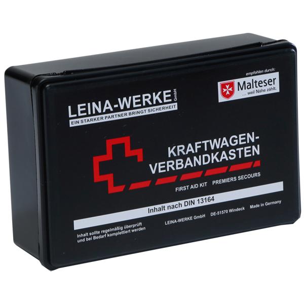 LEINA KFZ-Verbandkasten Standard, Inhalt DIN 13164, schwarz REF 10007 (4011166100073)