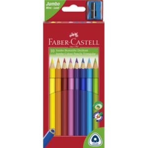 FABER-CASTELL Dreikant-Buntstifte Jumbo, 10er Etui Faber-Castell 116510 (8991761345016)