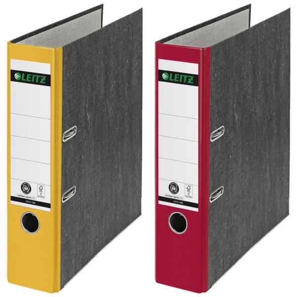 Wolkenmarmor-Ordner, 180 Grad, DIN A4, 80 mm, braun LEITZ 1080-50-75 (4002432359325)