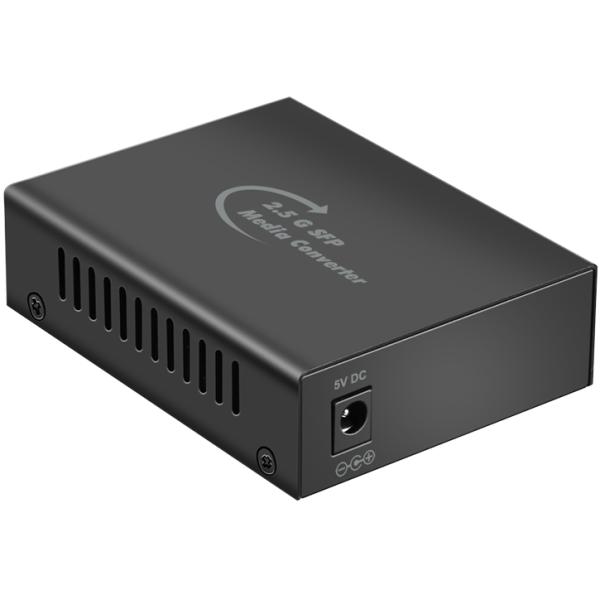 LogiLink 2, 5 Gigabit Medienkonverter, RJ45/ SFP, schwarz NMC002 (4052792075571)