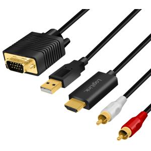 HDMI auf VGA/ Audio Konverter, 2, 0 m, schwarz LogiLink CV0052A (4052792027020)