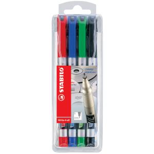 Permanent-Marker Write-4-all, F, 4er Kunststoffetui STABILO 156/4 (4006381137164)