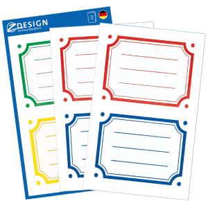 ZDesign SCHOOL Buchetiketten 'Rahmen', farbig 3026 (4004182030264)