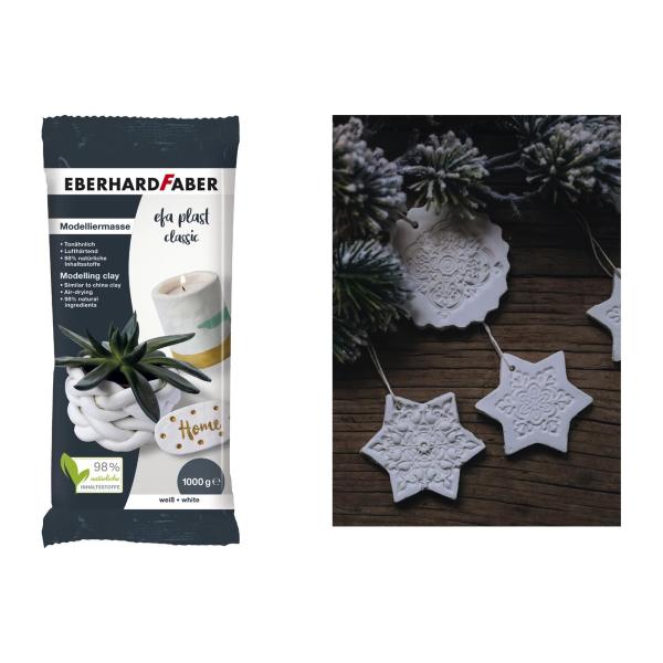 EBERHARD FABER Modelliermasse efa plast Classic weiß 500g