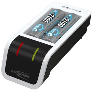 Schnell-Ladegerät Comfort Mini, weiß/ schwarz ANSMANN 1001-0091 (4013674161096)