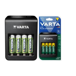 Ladegerät LCD Plug Charger+, inkl. 4 x AA Akkus VARTA 57687101441 (4008496988303)