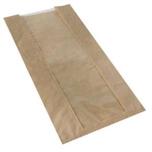 Sichtstreifenbeutel 'pure', 380 x 200 x 90 mm, braun PAPSTAR 87524 (4002911875247)