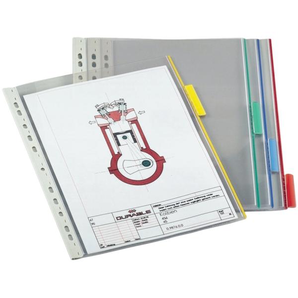 Wandhalter FUNCTION, für 5 Sichttafeln DIN A4, grau DURABLE 5840-10 (4005546507651)