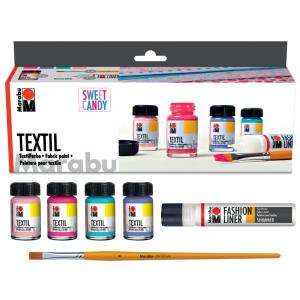Textilfarbe 'Textil', Set SWEET CANDY Marabu 1716000000096 (4007751570871)