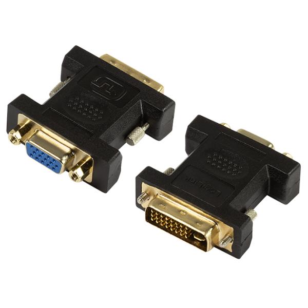 Adapter, DVI 24+5 Pol Stecker - 15 Pol VGA Kupplung LogiLink AD0001 (4260113560167)