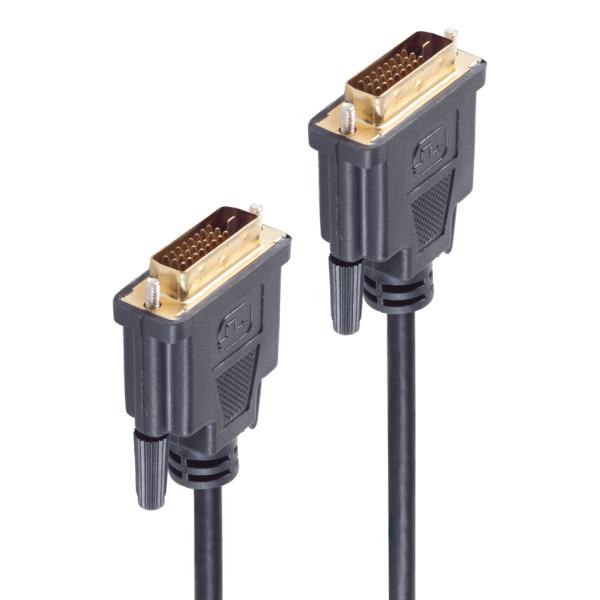 BASIC-S DVI Kabel, DVI-D 24+1 Stecker - shiverpeaks BS77445 (4017538007797)